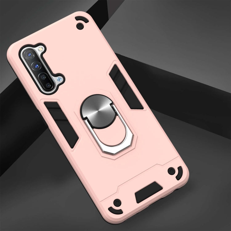 For OPPO Reno 3 Armour Series PC + TPU Protective Case with Ring Holder