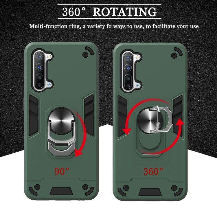 For OPPO Reno 3 Armour Series PC + TPU Protective Case with Ring Holder