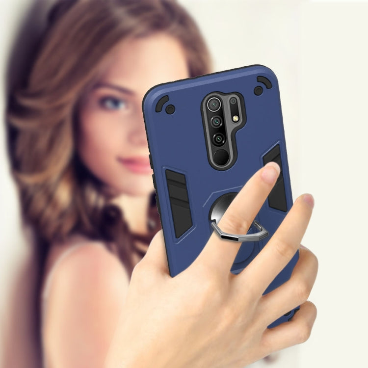 For Xiaomi Redmi 9 Armour Series PC + TPU Protective Case with Ring Holder