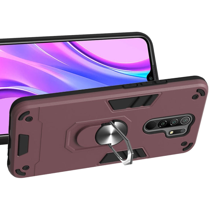 For Xiaomi Redmi 9 Armour Series PC + TPU Protective Case with Ring Holder
