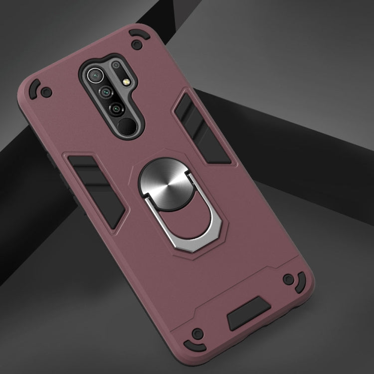 For Xiaomi Redmi 9 Armour Series PC + TPU Protective Case with Ring Holder