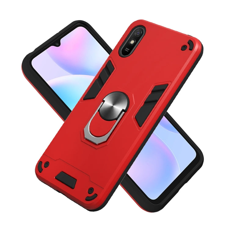 For Xiaomi Redmi 9A Armour Series PC + TPU Protective Case with Ring Holder
