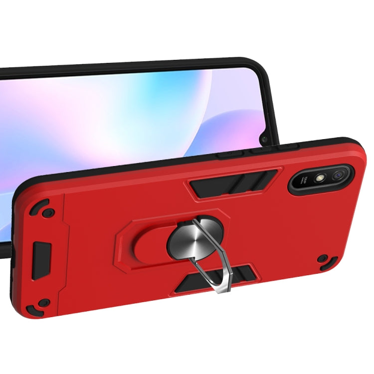 For Xiaomi Redmi 9A Armour Series PC + TPU Protective Case with Ring Holder