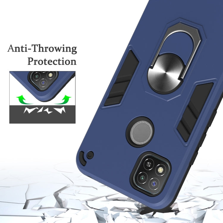 For Xiaomi Redmi 9C Armour Series PC + TPU Protective Case with Ring Holder