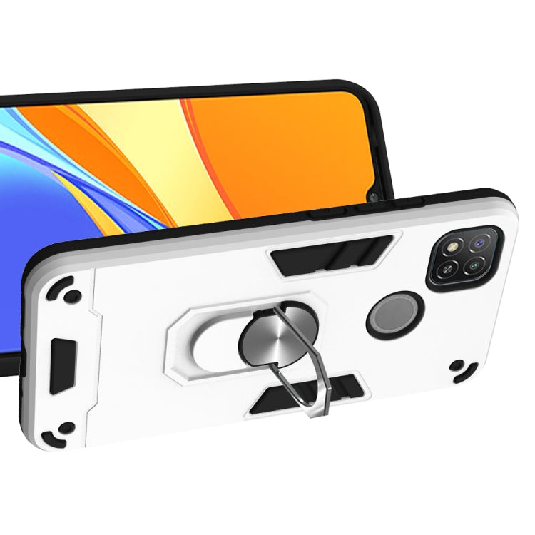 For Xiaomi Redmi 9C Armour Series PC + TPU Protective Case with Ring Holder
