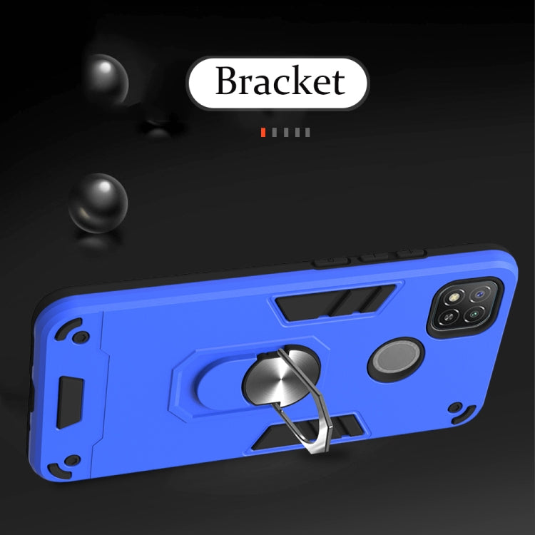 For Xiaomi Redmi 9C Armour Series PC + TPU Protective Case with Ring Holder