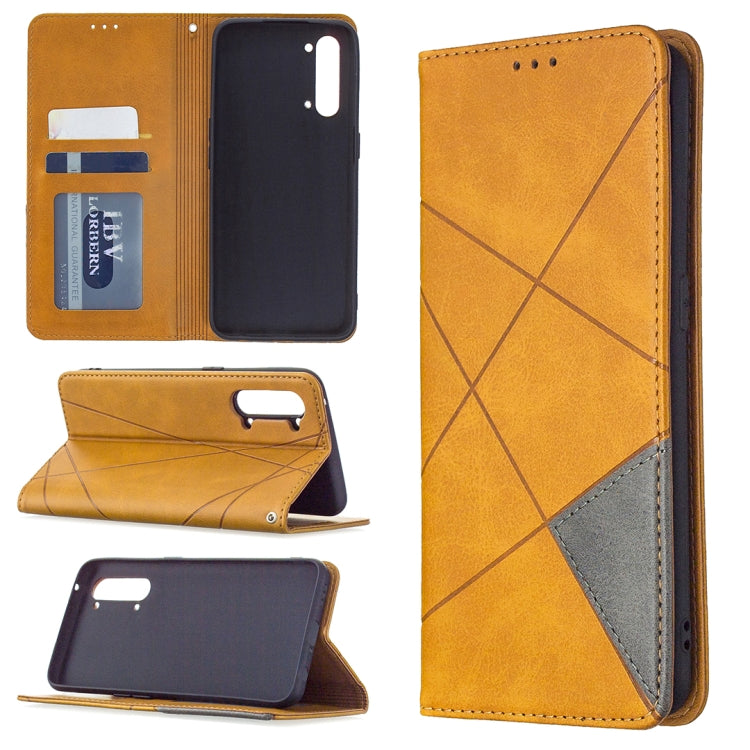 For OPPO Find X2 Lite Rhombus Texture Horizontal Flip Magnetic Leather Case with Holder & Card Slots & Wallet