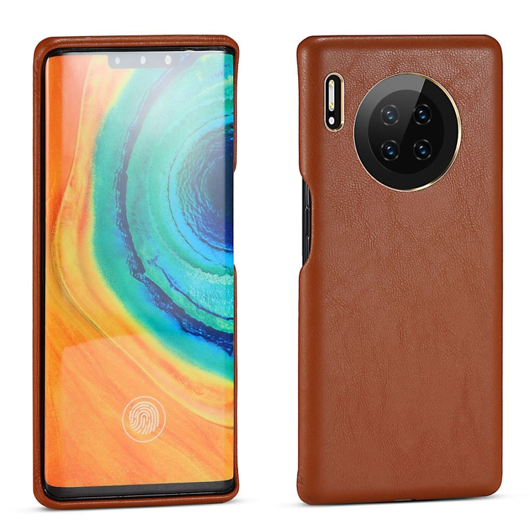 For Huawei Mate 30 Lambskin Texture Four-Corner Full Coverage Leather + Metal Protective Case