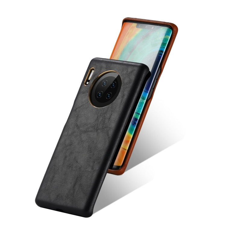 For Huawei Mate 30 Pro Lambskin Texture Four-Corner Full Coverage Leather + Metal Protective Case