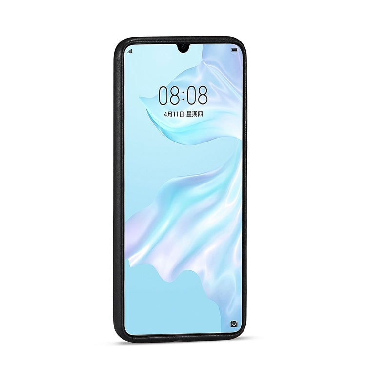 For Huawei P30 Lambskin Texture Four-Corner Full Coverage Leather + Metal Protective Case