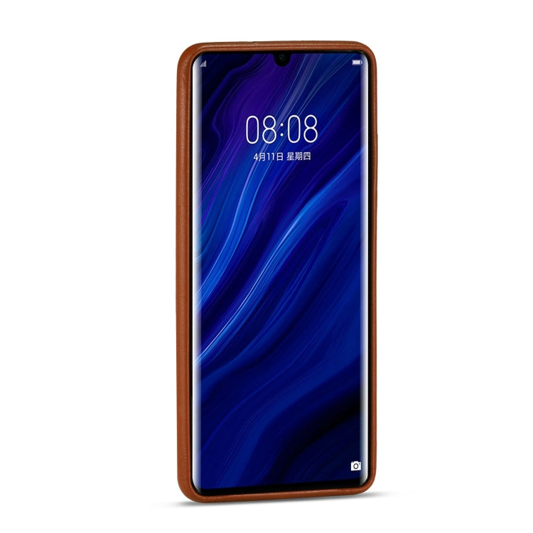For Huawei P30 Pro Lambskin Texture Four-Corner Full Coverage Leather + Metal Protective Case