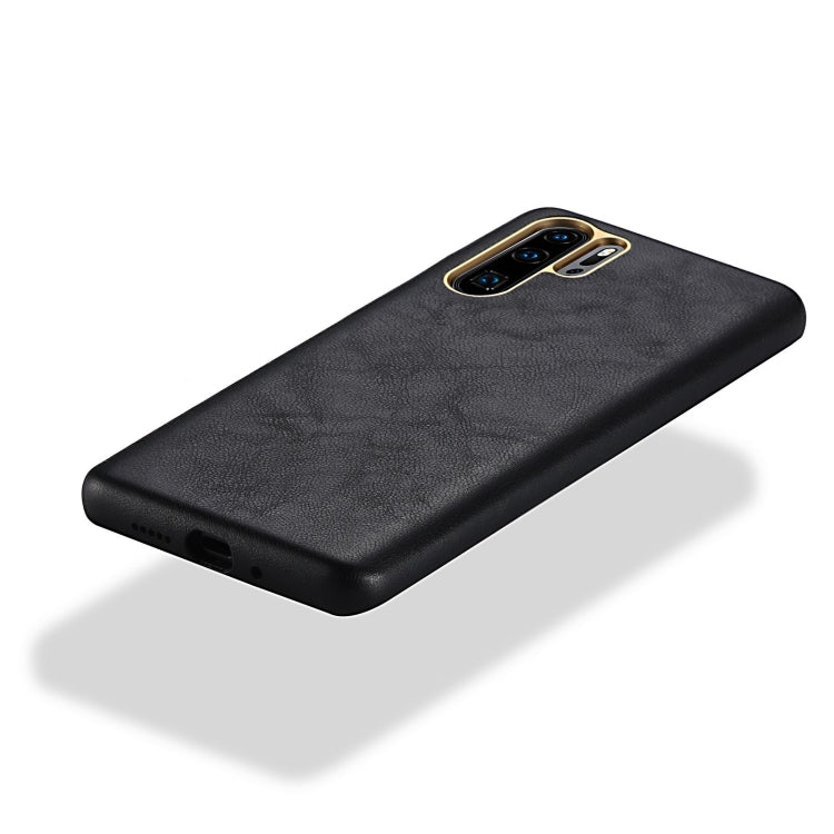 For Huawei P30 Pro Lambskin Texture Four-Corner Full Coverage Leather + Metal Protective Case