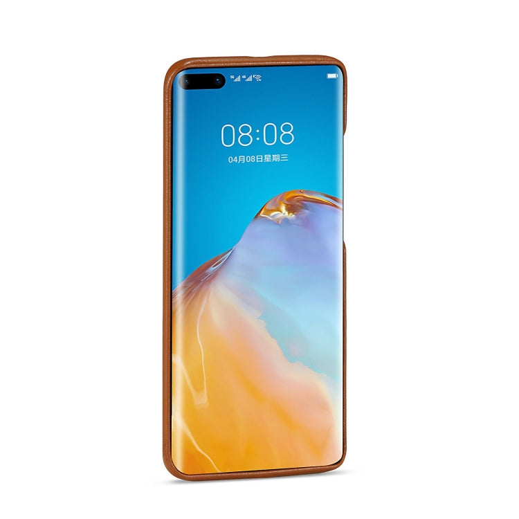 For Huawei P40 Pro Lambskin Texture Four-Corner Full Coverage Leather + Metal Protective Case
