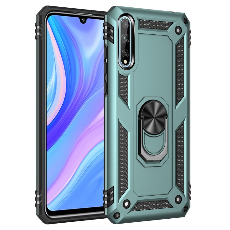 For Huawei Y8p Shockproof TPU + PC Protective Case with 360 Degree Rotating Holder