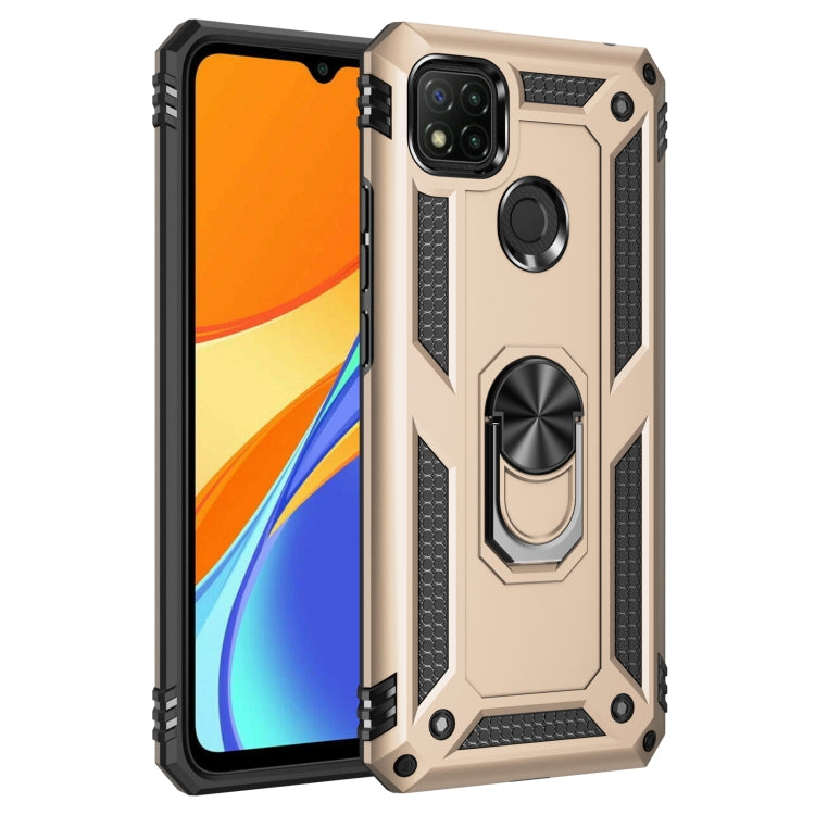 For Xiaomi Redmi 9C Shockproof TPU + PC Protective Case with 360 Degree Rotating Holder