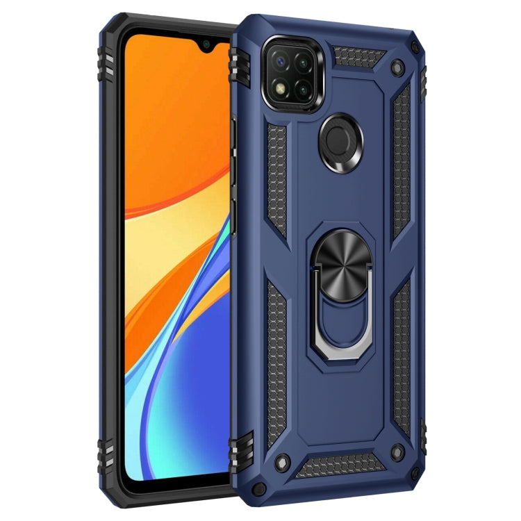 For Xiaomi Redmi 9C Shockproof TPU + PC Protective Case with 360 Degree Rotating Holder