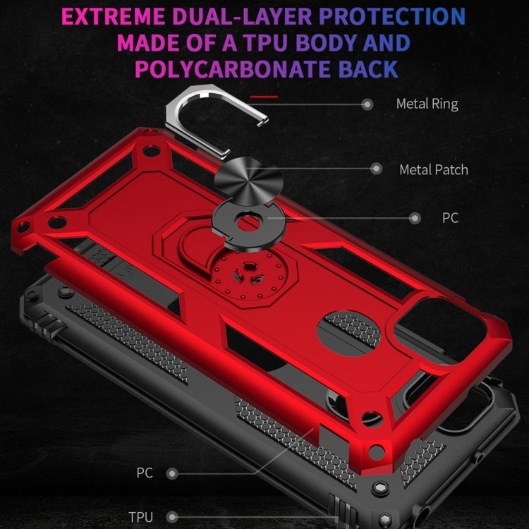 For Xiaomi Redmi 9C Shockproof TPU + PC Protective Case with 360 Degree Rotating Holder