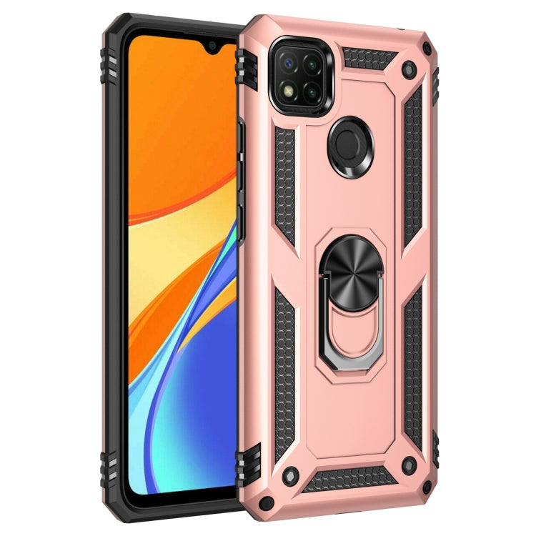 For Xiaomi Redmi 9C Shockproof TPU + PC Protective Case with 360 Degree Rotating Holder