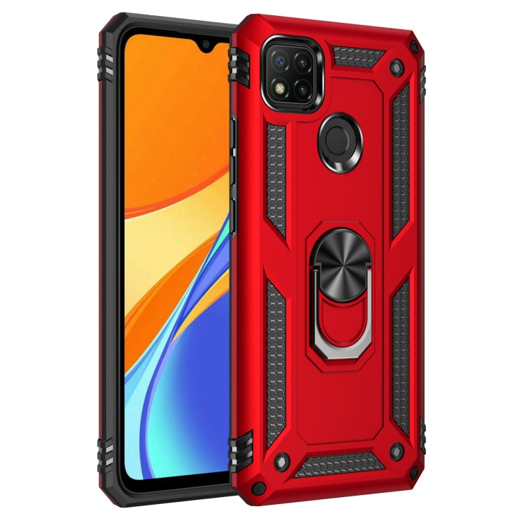 For Xiaomi Redmi 9C Shockproof TPU + PC Protective Case with 360 Degree Rotating Holder