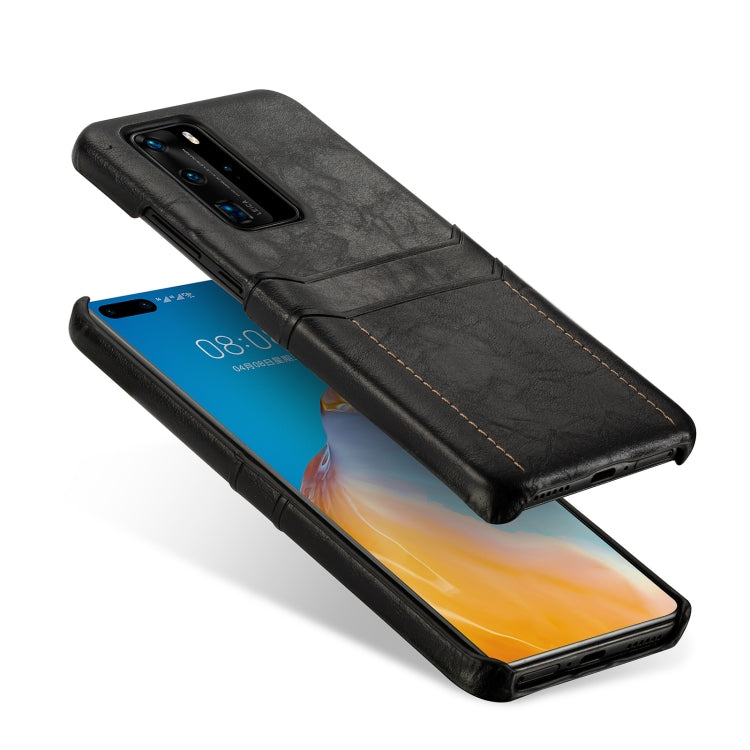 For Huawei P40 Pro Calf Texture PU + PC Protective Case with Card Slots