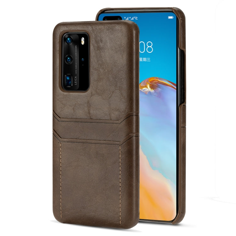 For Huawei P40 Pro Calf Texture PU + PC Protective Case with Card Slots
