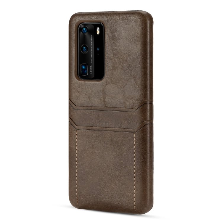 For Huawei P40 Pro Calf Texture PU + PC Protective Case with Card Slots