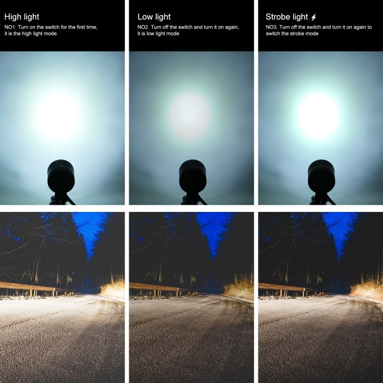 2 PCS 14W 6000K 1500LM DC9-80V Motorcycles A Column Lights, 4LEDs