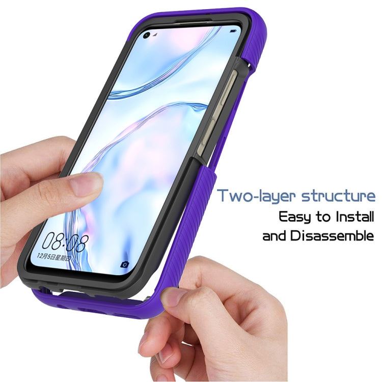 For Huawei P40 Lite Starry Sky Solid Color Series Shockproof PC + TPU Protective Case