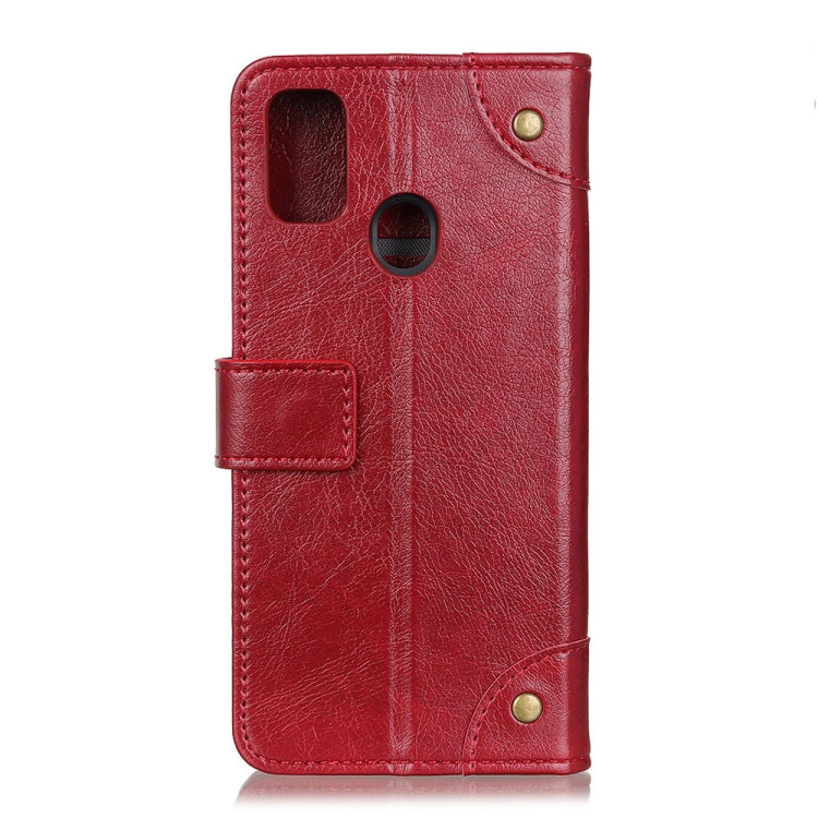 For Alcatel 3X 2020 Copper Buckle Nappa Texture Horizontal Flip Leather Case with Holder & Card Slots & Wallet
