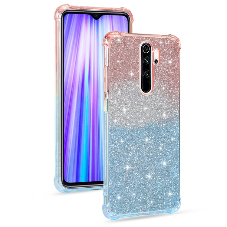 For Xiaomi Redmi Note 8 Pro Gradient Glitter Powder Shockproof TPU Protective Case