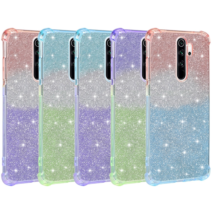 For Xiaomi Redmi Note 8 Pro Gradient Glitter Powder Shockproof TPU Protective Case
