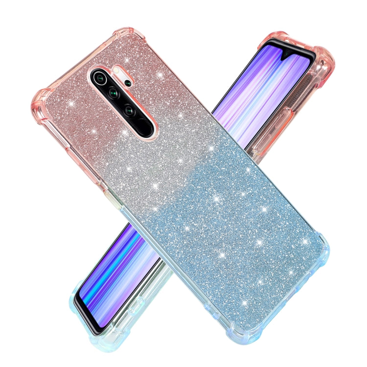 For Xiaomi Redmi Note 8 Pro Gradient Glitter Powder Shockproof TPU Protective Case