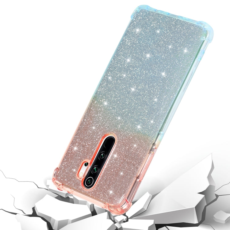 For Xiaomi Redmi Note 8 Pro Gradient Glitter Powder Shockproof TPU Protective Case