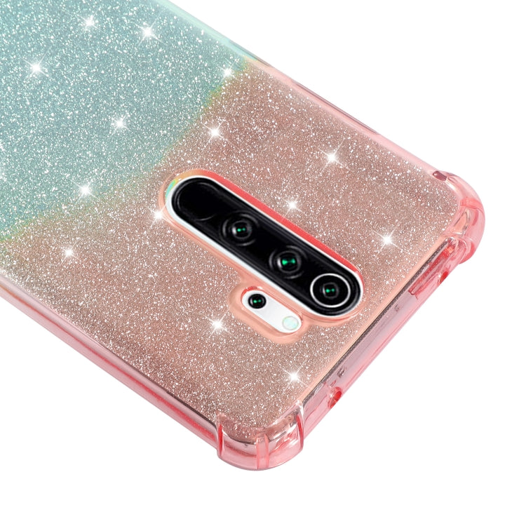 For Xiaomi Redmi Note 8 Pro Gradient Glitter Powder Shockproof TPU Protective Case