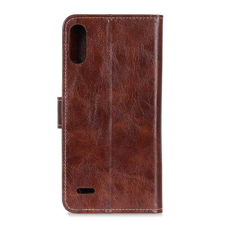 For LG K22 Retro Crazy Horse Texture Horizontal Flip Leather Case with Holder & Card Slots & Photo Frame & Wallet