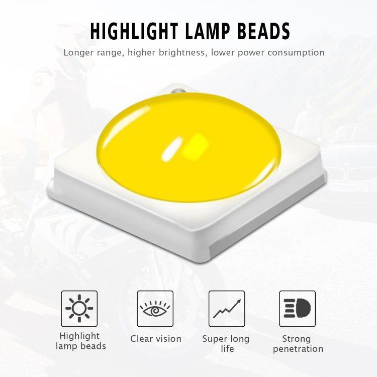 CS-1169B1 DC10-85V 65W 6000LM 6500K 24 LEDs Car Off-road Vehicle Modified Neptune Strip Light LED Headlight