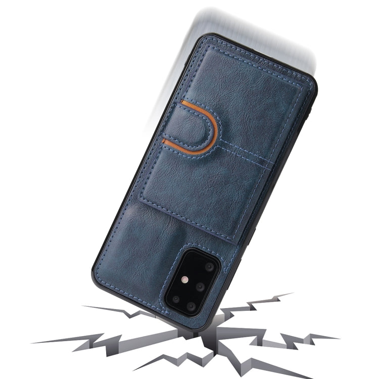 For Huawei P40 PU + TPU + PC Shockproof Back Cover Case with Card Slot & Holder