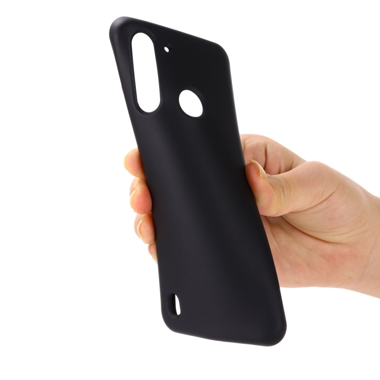 For Motorola Moto G8 Power Lite Pure Color Liquid Silicone Shockproof Full Coverage Case