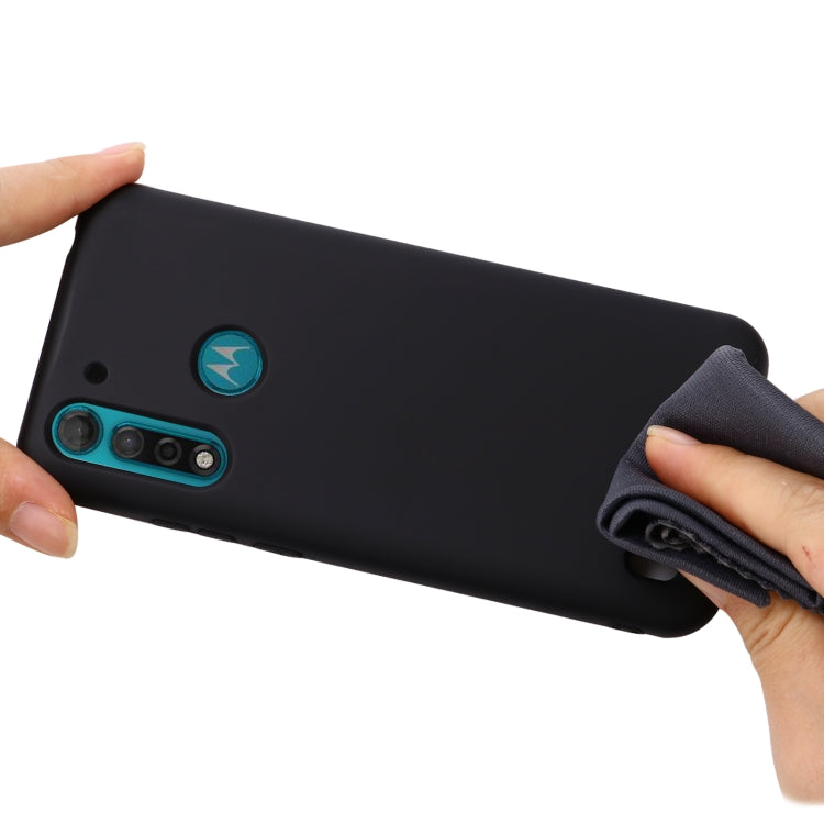 For Motorola Moto G8 Power Lite Pure Color Liquid Silicone Shockproof Full Coverage Case