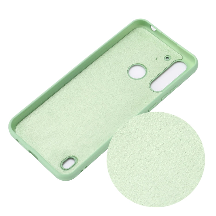 For Motorola Moto G8 Power Lite Pure Color Liquid Silicone Shockproof Full Coverage Case