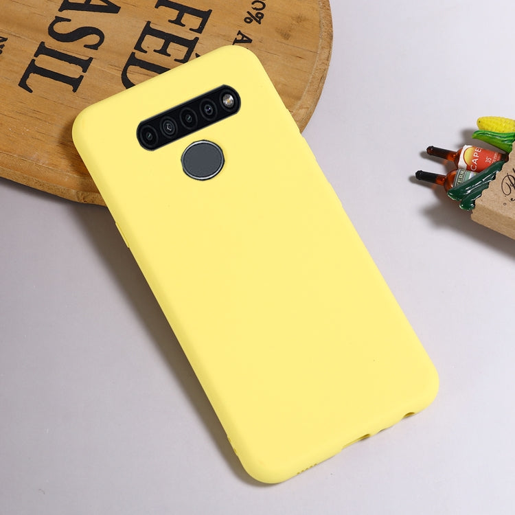 For LG K41S Pure Color Liquid Silicone Shockproof Full Coverage Case