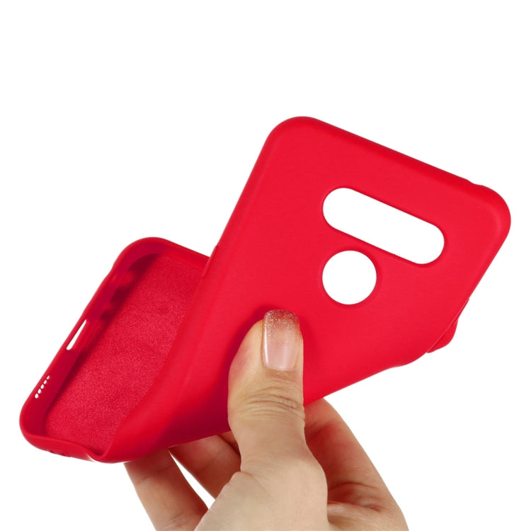 For LG K41S Pure Color Liquid Silicone Shockproof Full Coverage Case