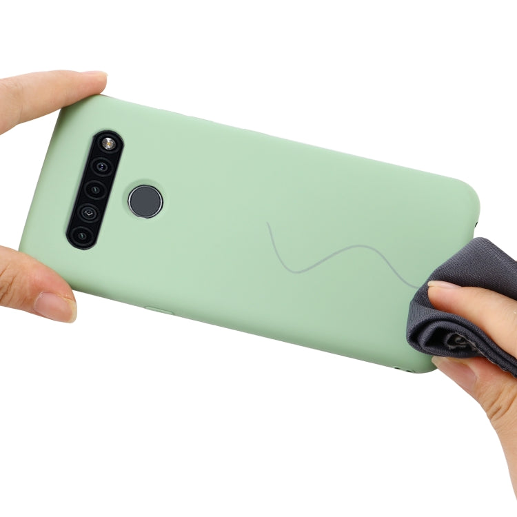 For LG K41S Pure Color Liquid Silicone Shockproof Full Coverage Case