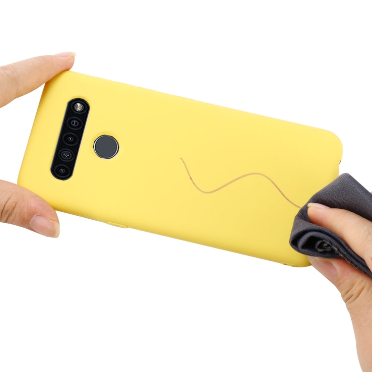 For LG K51S Pure Color Liquid Silicone Shockproof Full Coverage Case