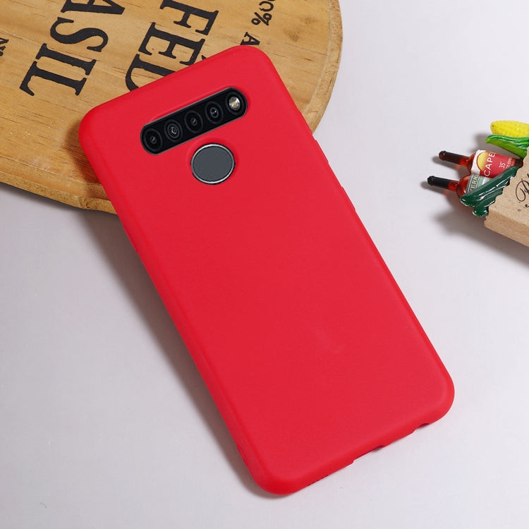 For LG K51S Pure Color Liquid Silicone Shockproof Full Coverage Case