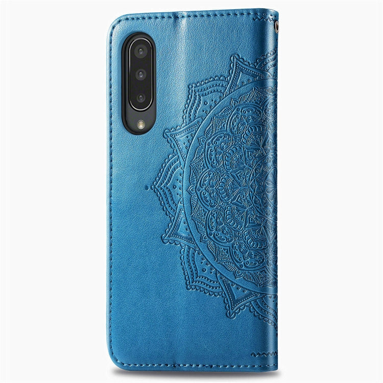 For Sharp Aquos Zero 5G Basic Embossed Mandala Pattern TPU + PU Horizontal Flip Leather Case with Holder & Three Card Slots & Wallet