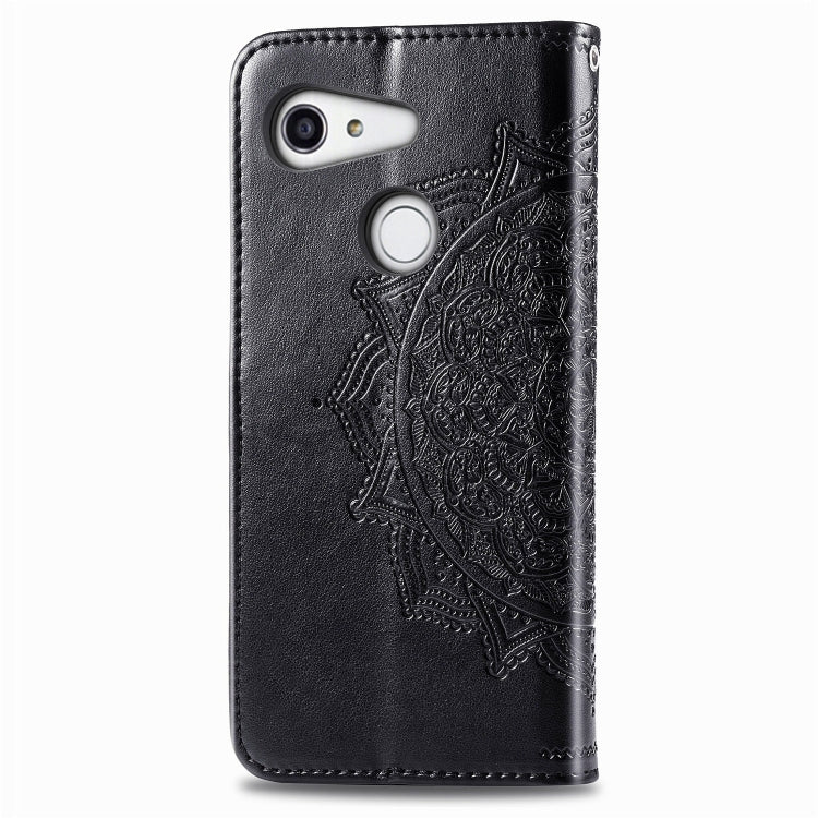 For Kyocera Gratina KYV48 Embossed Mandala Pattern TPU + PU Horizontal Flip Leather Case with Holder & Three Card Slots & Wallet