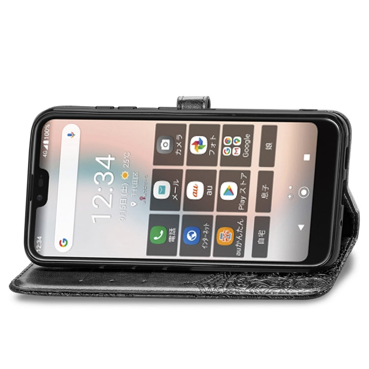 For Kyocera Gratina KYV48 Embossed Mandala Pattern TPU + PU Horizontal Flip Leather Case with Holder & Three Card Slots & Wallet