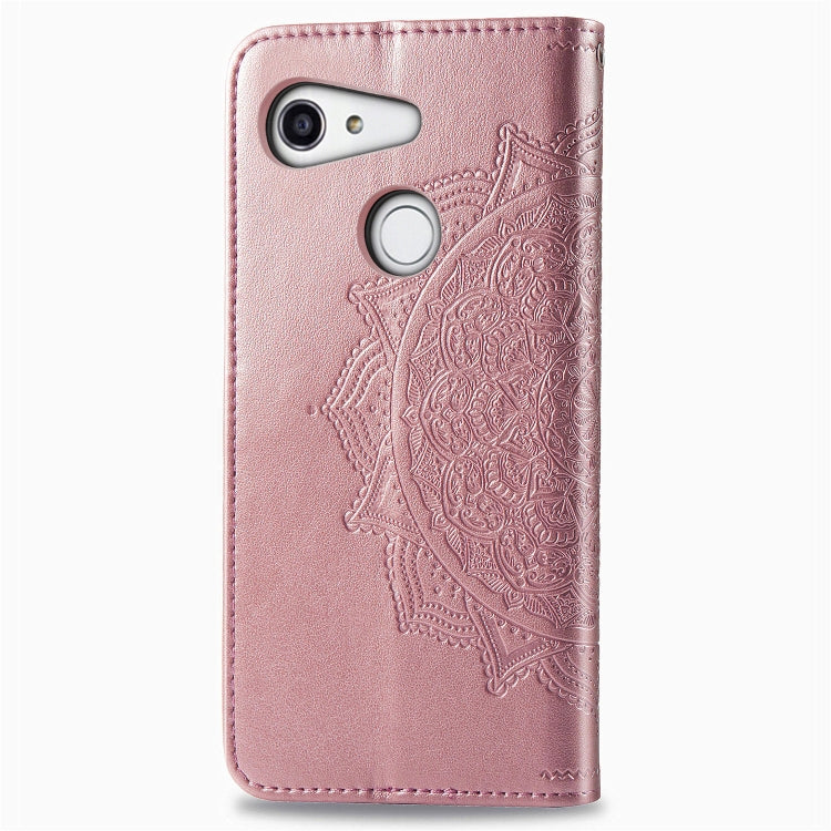 For Kyocera Gratina KYV48 Embossed Mandala Pattern TPU + PU Horizontal Flip Leather Case with Holder & Three Card Slots & Wallet