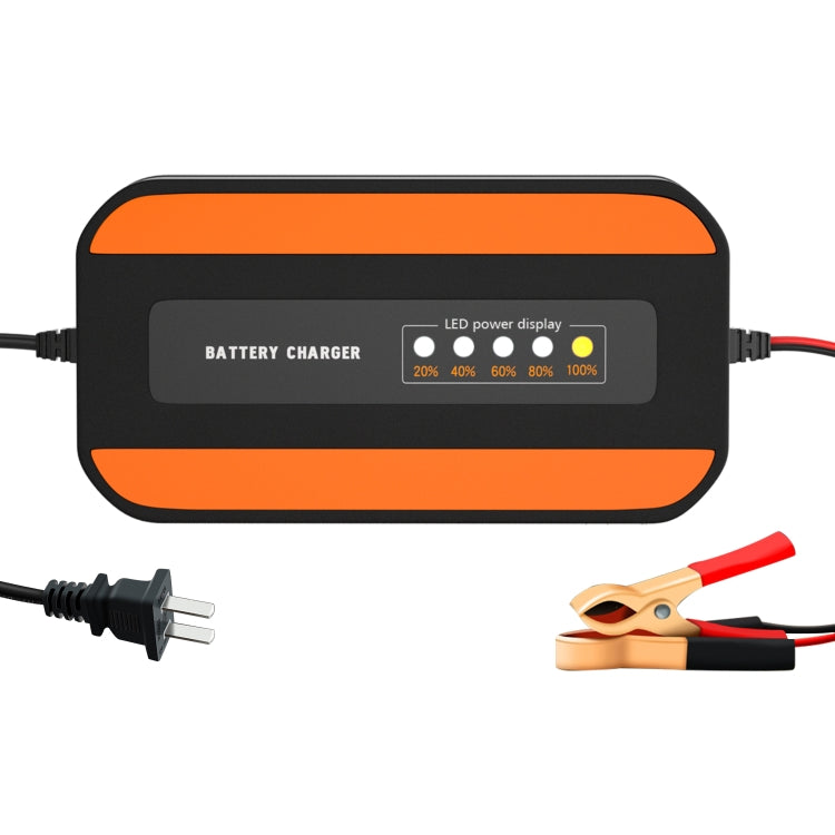 CS-1194A1 12V Motorcycle Car Portable Intelligent Digital Display Battery Charger, US Plug